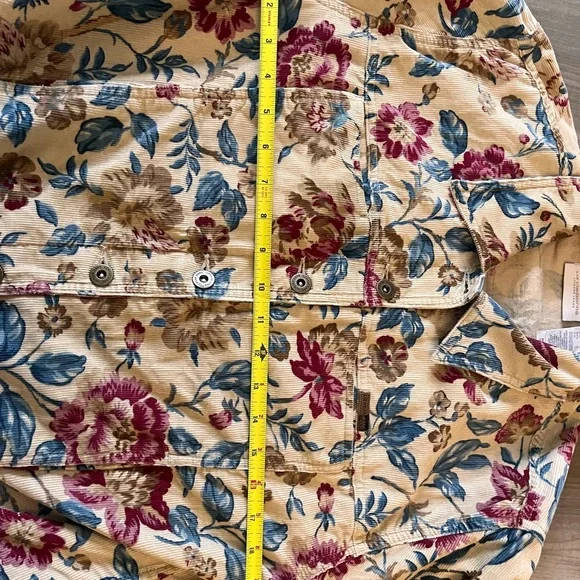 Vintage Lizwear Jeans Floral Corduroy Jacket by Liz Claiborne - Picture 13 of 15